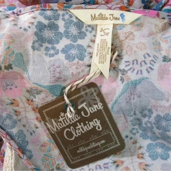Matilda Jane Sew Perfect Peasant Top Large Make Believe Lace Boho Festival NWT - Picture 9 of 11